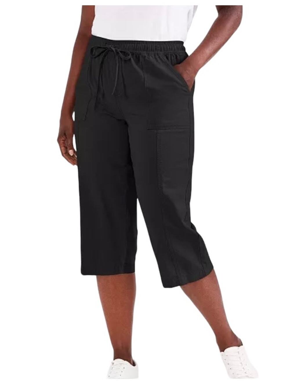 NWT CHARTER CLUB SPORT BLACK CAPRI WOMEN’S SIZE XS